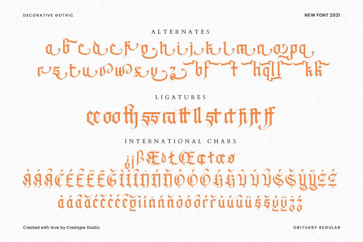 Obituary Decorative Advertisement, a Font by Creatype Studio (Photo 9 of 9)