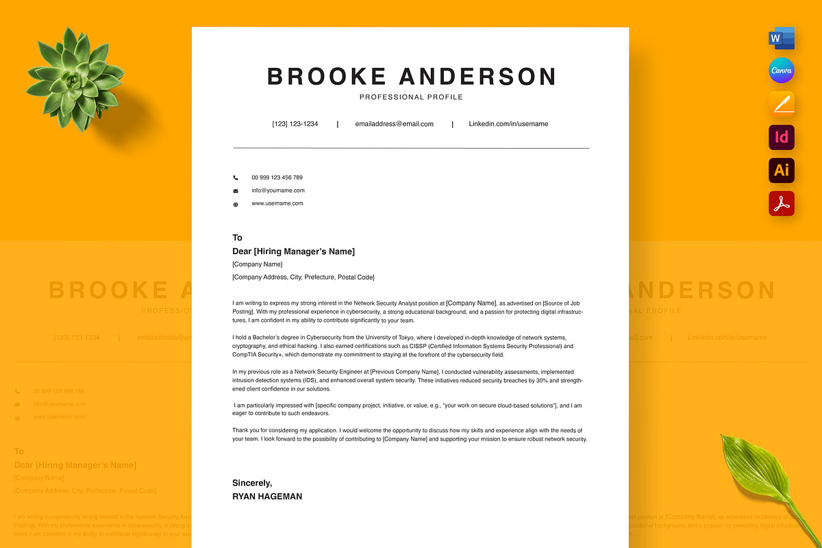 Professional Job Resume, a Resume Template by Nur Designer (Photo 2 of 4)