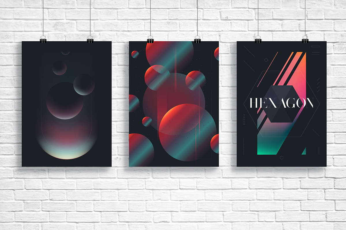 Abstract gradient composition, a Decorative Illustration by MaximGertsen (Photo 2 of 9)