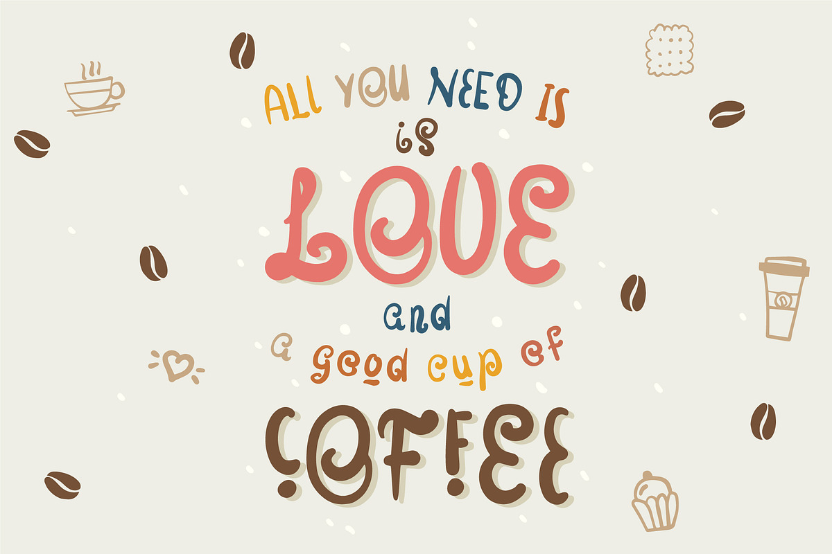Coffee Break | Playful Font Family, a Serif Font by Anna Zakharchenko (Photo 2 of 18)