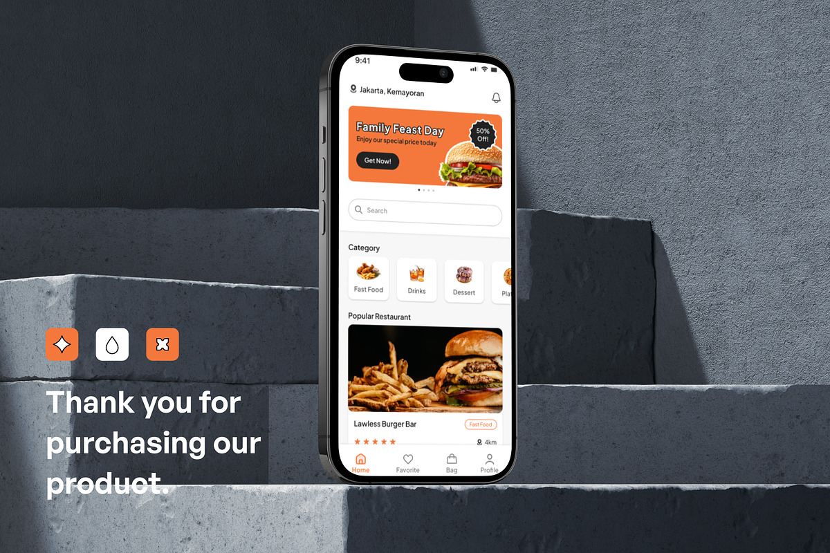 Foodaway - Food Delivery UI Kit, an UI Kit Template by restiyathena (Photo 6 of 6)