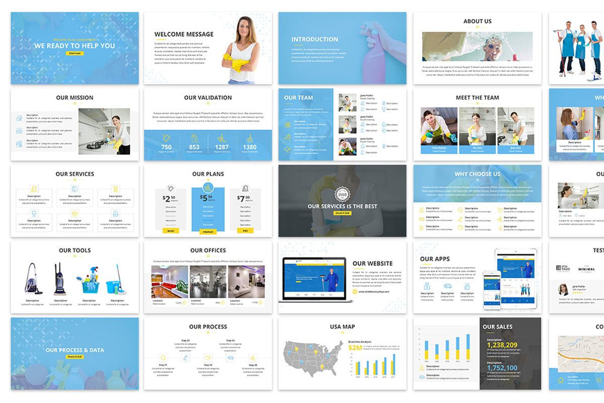 Cleaning Service Powerpoint Template, a Presentation Template by ...