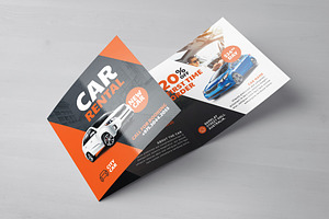 Car Rental Service Square Trifold