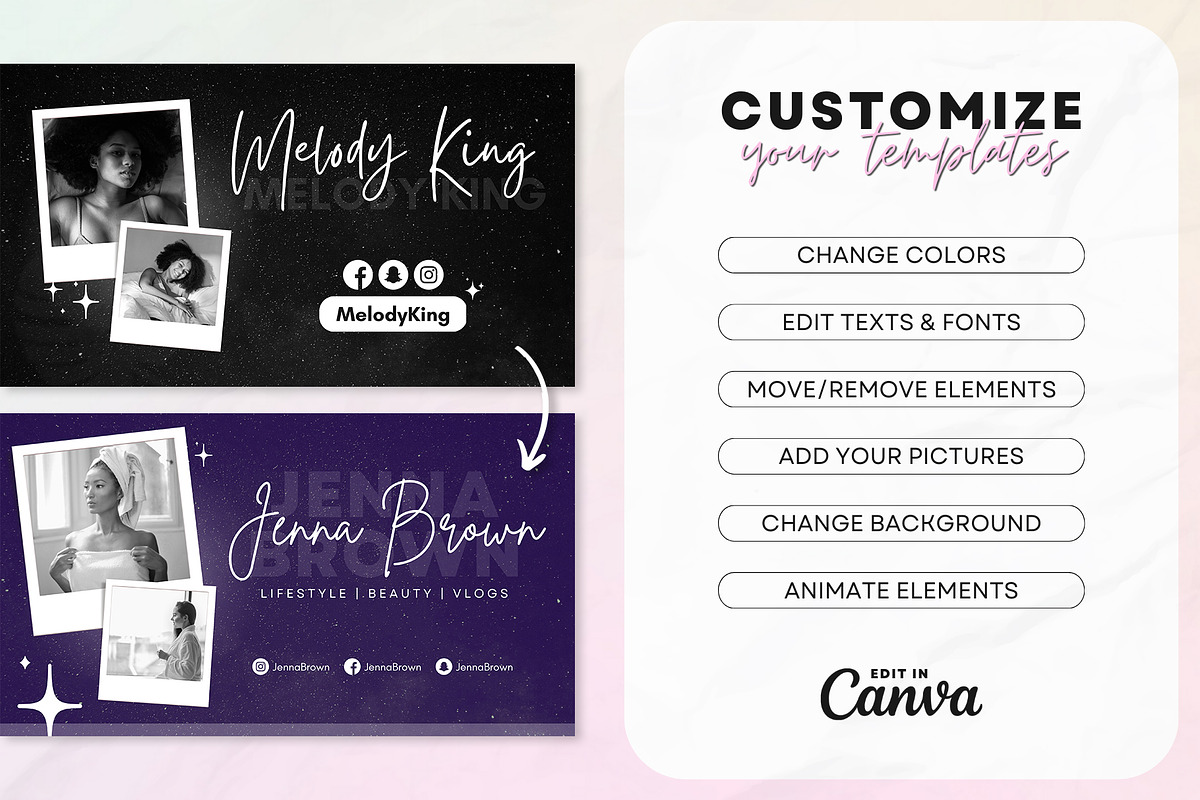 YouTube Channel Branding Kit | Canva, a Social Media Template by OniriqveDesigns (Photo 8 of 10)