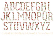 Christmas Floral Alphabet Clip Art, an Illustration by Amanda Ilkov (Thumbnail 5 of 5)