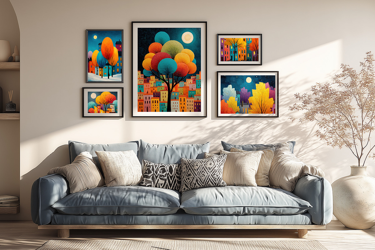 Whimsical Night Town Illustration, a Decorative Illustration by Housui Patterns (Photo 9 of 12)