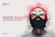 Vivid Paint Watercolor Ps Action, an Action Add-On by ridvanpars (Thumbnail 1 of 10)