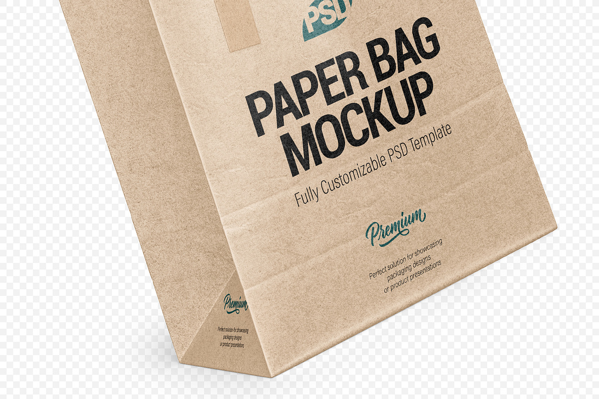 Kraft Paper Bag & Handles PSD Mockup, a Packaging Mockup by LoopAll (Photo 7 of 10)