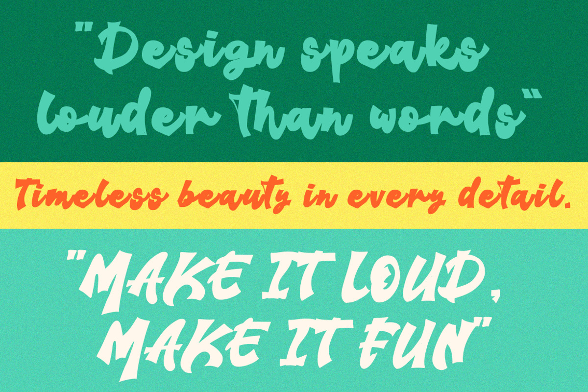 Burning Chucky – Playful Display, a Handwritten Font by Struggle Studio (Photo 5 of 7)