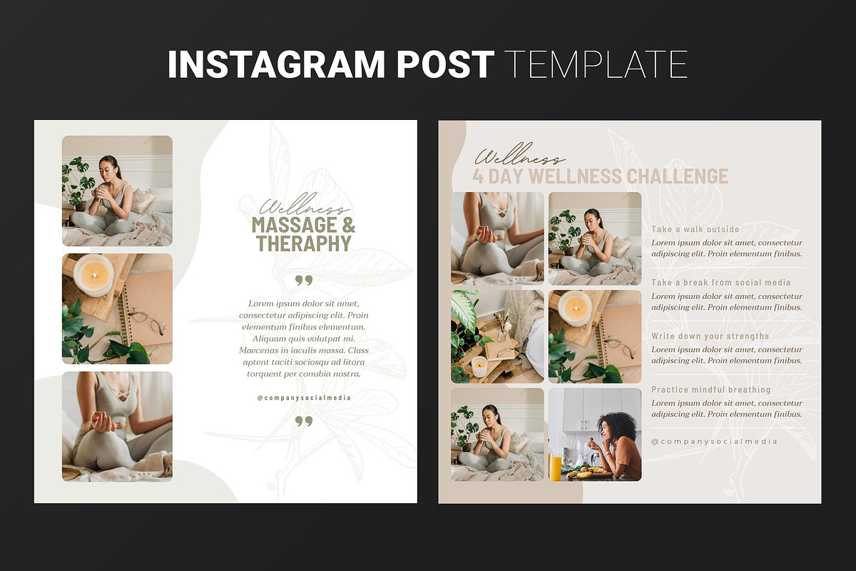 Canva Wellness Instagram Template, a Marketing Template by illycreative (Photo 9 of 12)