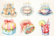 Summer Happy Birthday Clipart, an Illustration by Libby Wishes (Thumbnail 4 of 6)