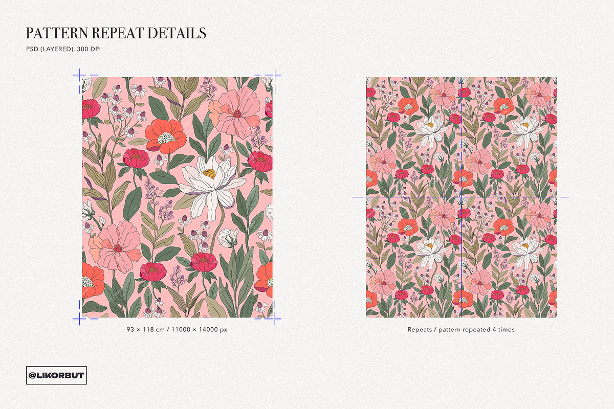 Chic Botanical Pattern and Graphics, a Pattern Graphic by likorbut (Photo 3 of 11)