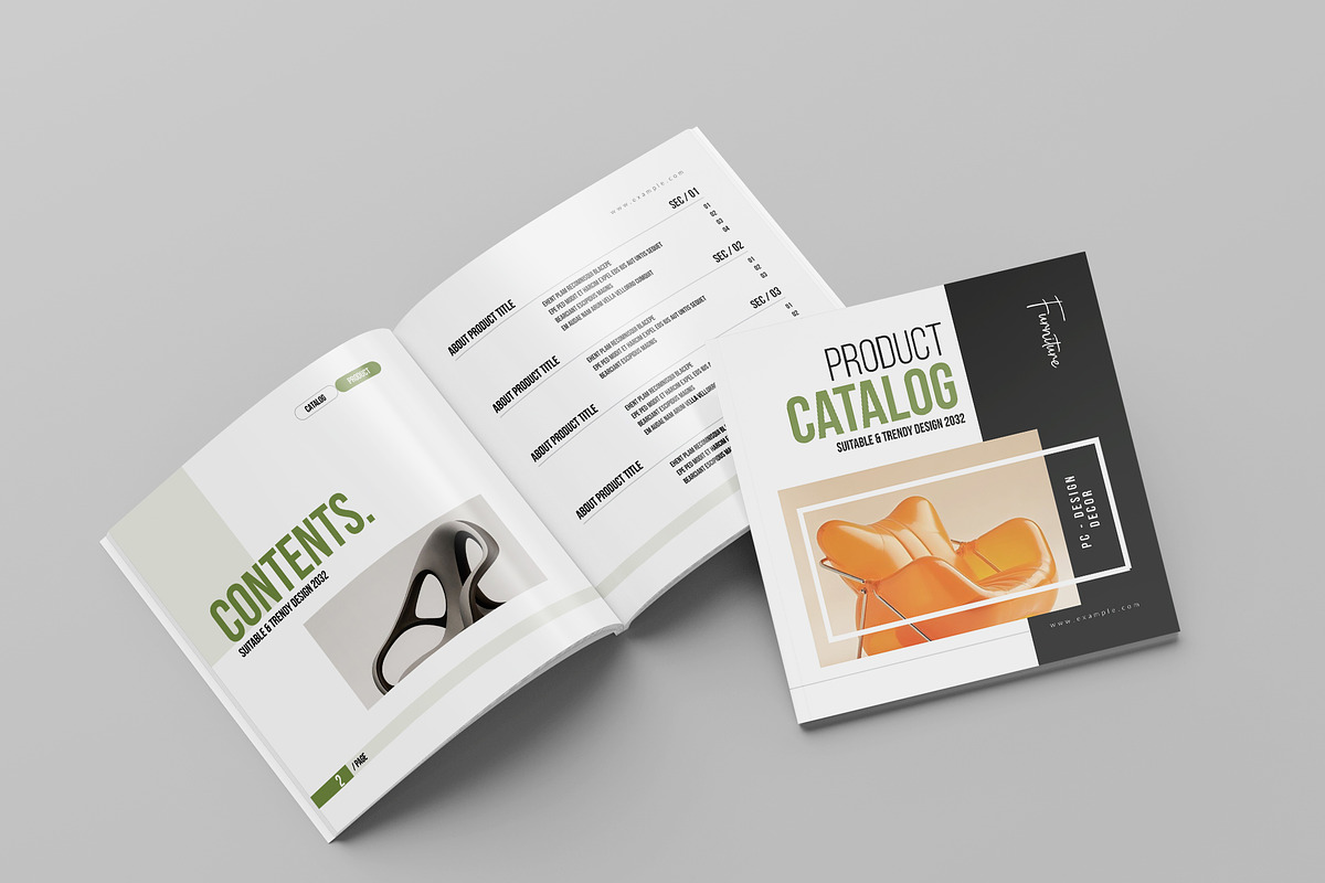 Square Product Catalog Template, a Brochure Template by Spark_Creative (Photo 3 of 15)
