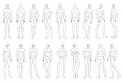 Male Fashion Figure Templates, a Person Illustration by Shorena Design (Thumbnail 5 of 5)