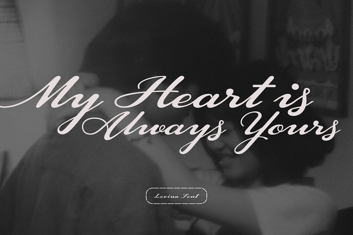 CF Lovina - Beautiful Elegant Script, a Script Font by Indotype Foundry (Photo 3 of 10)
