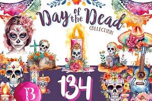 Day Of The Dead Clipart Set