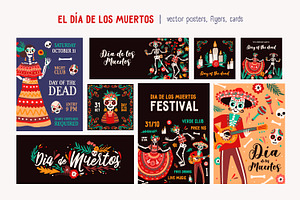 Day of the dead bundle, a Seasonal Illustration by Good Studio