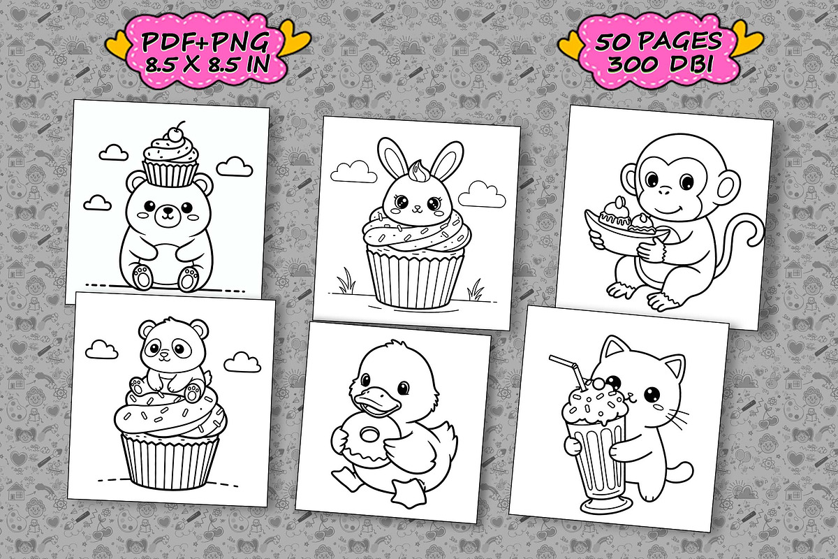 Little Cuddles Cute Coloring Book, an Illustration by one-touch (Photo 4 of 4)