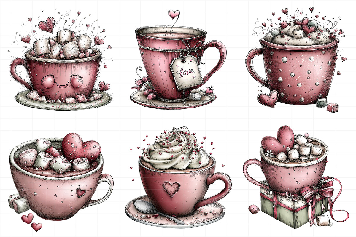 Valentine Vibes Cocoa Clipart, an Illustration by Daily.Designs (Photo 6 of 7)