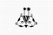 Christmas Mask Hand Drawn Set, an Animal Illustration by Art's and patterns (Thumbnail 8 of 11)