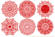 Red Round Lace Doilies, an Illustration by Amanda Ilkov (Thumbnail 3 of 4)
