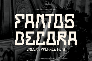 Fantos Decora - Greek Font, a Sans Serif Font by Iqsiart Studio