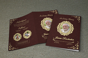 Funeral Program Template-V263, a Brochure Template by Template Shop