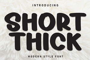 Short Thick | Script Font, a Script Font by Scratchones
