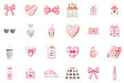 Cute Plaid Preppy Valentine Clipart, an Illustration by Sublimation Artist (Thumbnail 2 of 6)