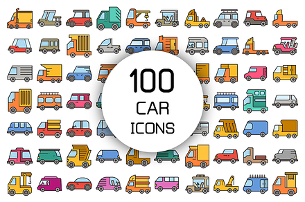 Car and Transportation Icons Set
