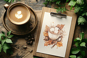 Watercolor Autumn Fall Clipart (PNG), a Seasonal Illustration by DesignBTF (Thumbnail 5 of 6)