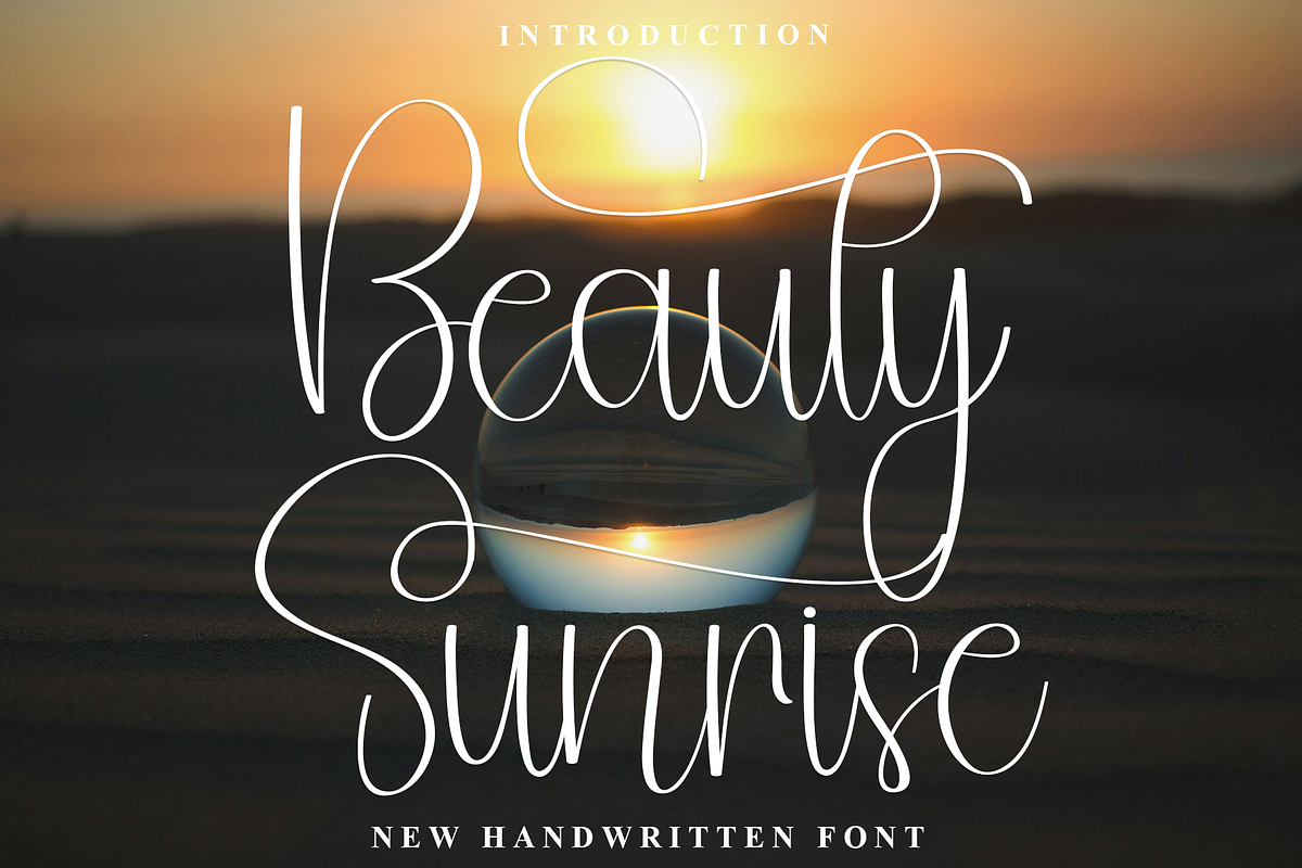 Beauty Sunrise, a Handwritten Font by InermediaSTUDIO (Photo 1 of 8)