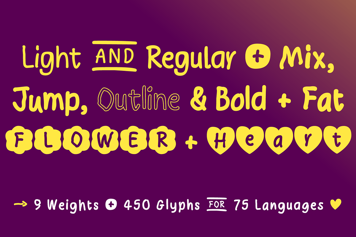 TYPEFACE Wonder Hand (9 Font Styles), a Handwritten Font by Typo Graphic Design (Photo 3 of 8)