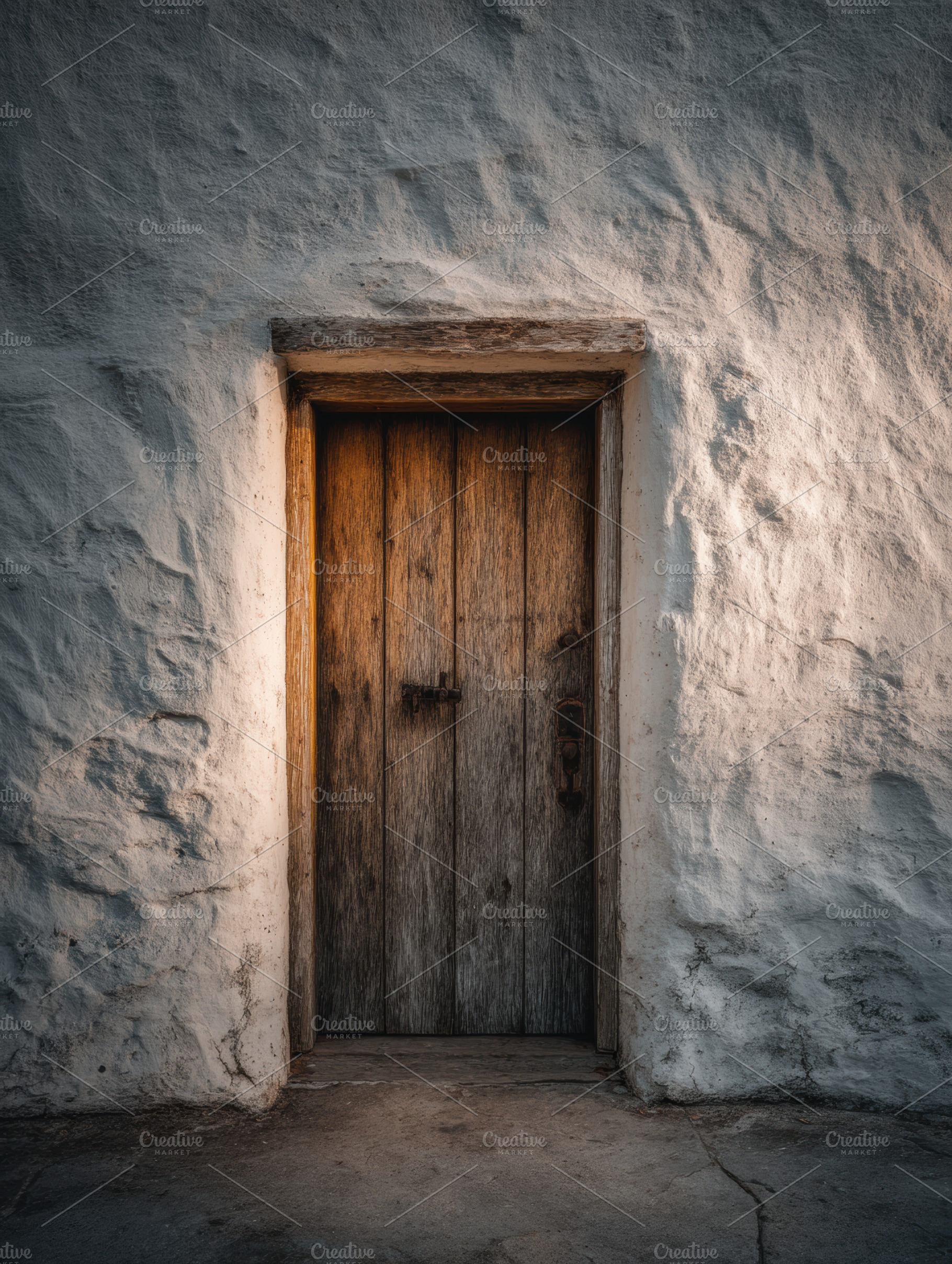 Rustic Wooden Door with Iron Handle, an Architecture Photo by Virgo Studio