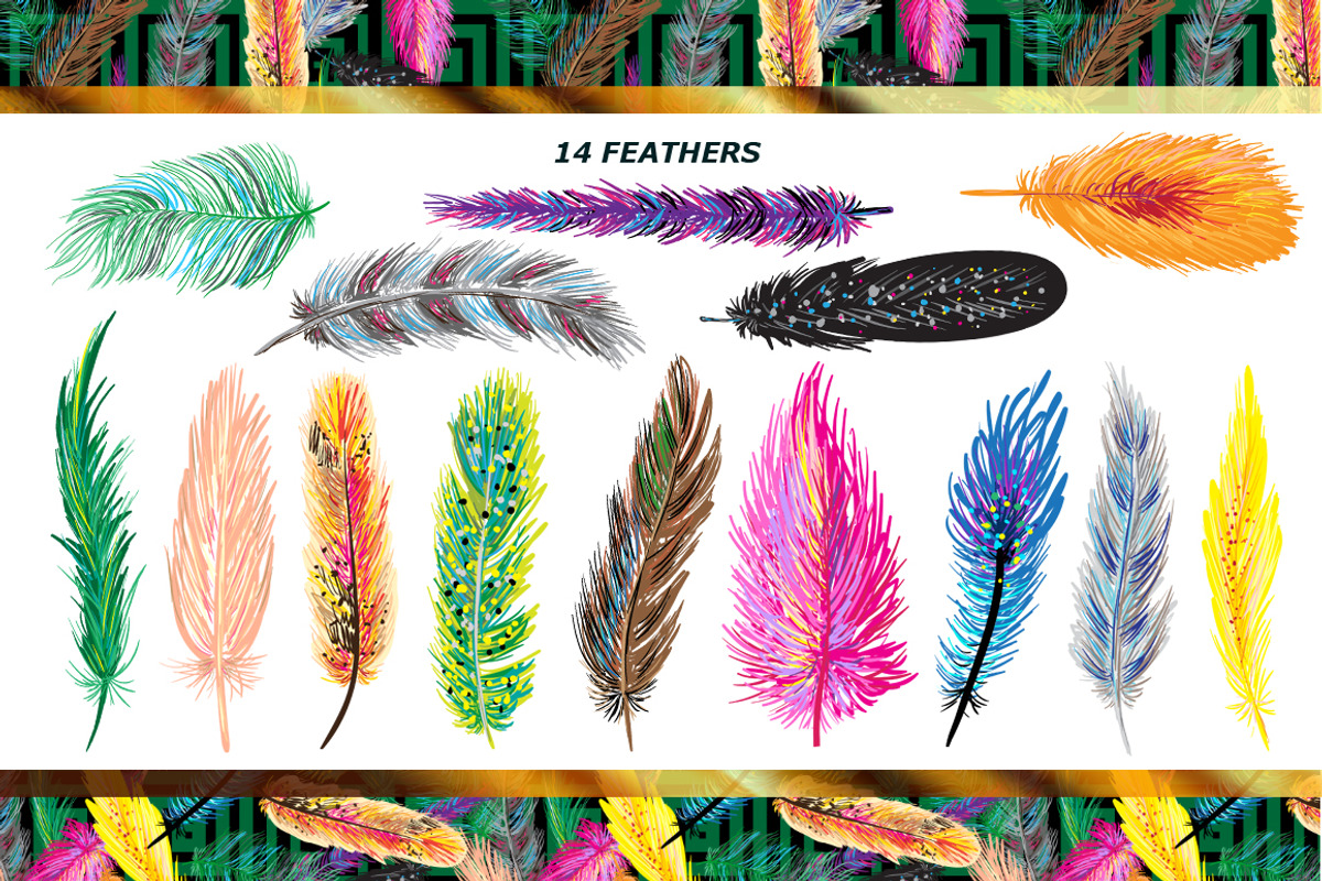 Feathers collection, a Pattern Graphic by Katya Hatsak (Photo 2 of 3)
