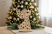Christmas Angel Candle Holders SVG, a Decorative Illustration by svgocean (Thumbnail 13 of 14)