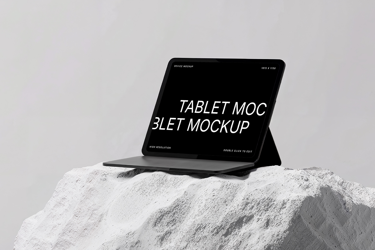 Tablet Mockup on White Stone, a Mac Mockup by rodrigofkaminski (Photo 3 of 4)