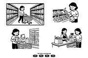 women shopping at supermarket, a Person Illustration by Vectorlina (Thumbnail 3 of 3)