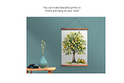 Watercolor Trees, Fruit Trees, Set 1, a Decorative Illustration by Kat's Artful Creations (Thumbnail 3 of 9)