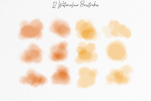 Orange Watercolour Fairytale Clipart