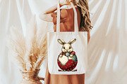 Whimsical Bunny Easter Clipart, an Animal Illustration by designcity5 (Thumbnail 5 of 5)