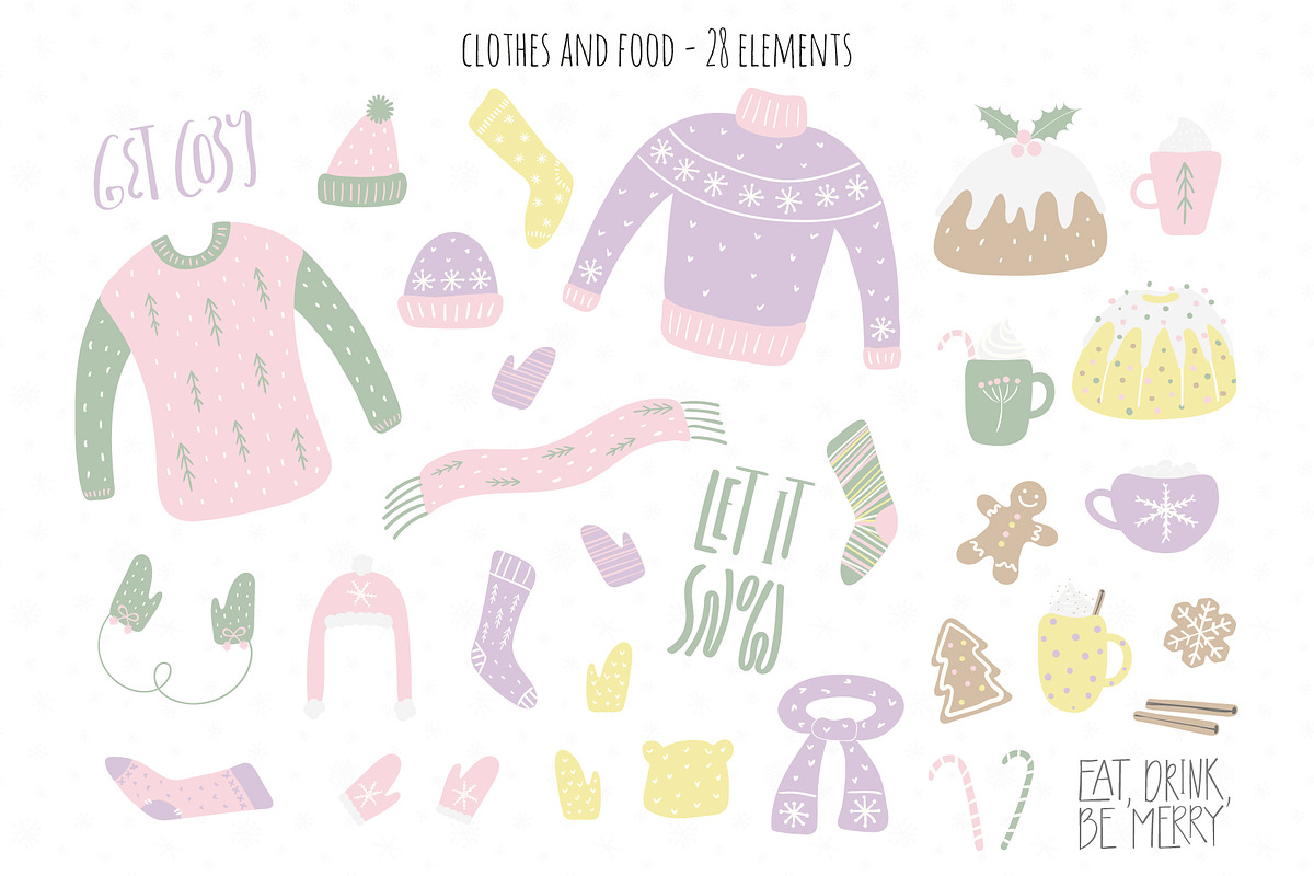 Christmas Bundle Cute Illustrations, a Seasonal Illustration by sceptical cactus (Photo 22 of 62)