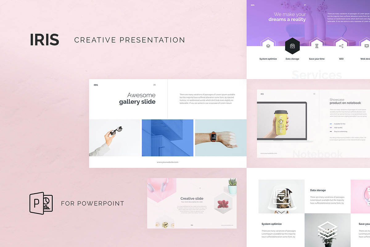 IRIS Creative PowerPoint Template, a Presentation Template by Vladislav Muslakov (Photo 1 of 15)