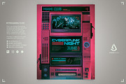 Synthwave Flyer Cyberpunk 1980 Party, a Flyer Template by Storm Pixels (Thumbnail 1 of 4)