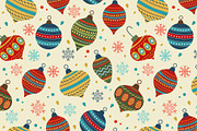 Christmas baubles set and patterns, a Decorative Illustration by Olillia (Thumbnail 7 of 18)