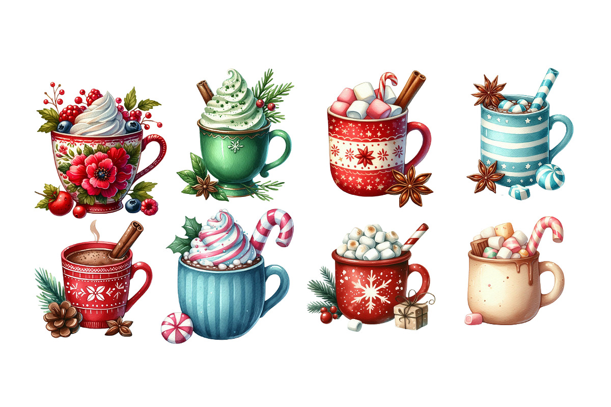 Hot Chocolate Christmas  clipart, an Illustration by Designworld (Photo 4 of 5)