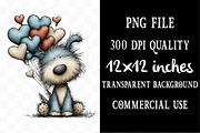 Whimsical Puppy Love Valentine, an Illustration by Designking (Thumbnail 4 of 5)