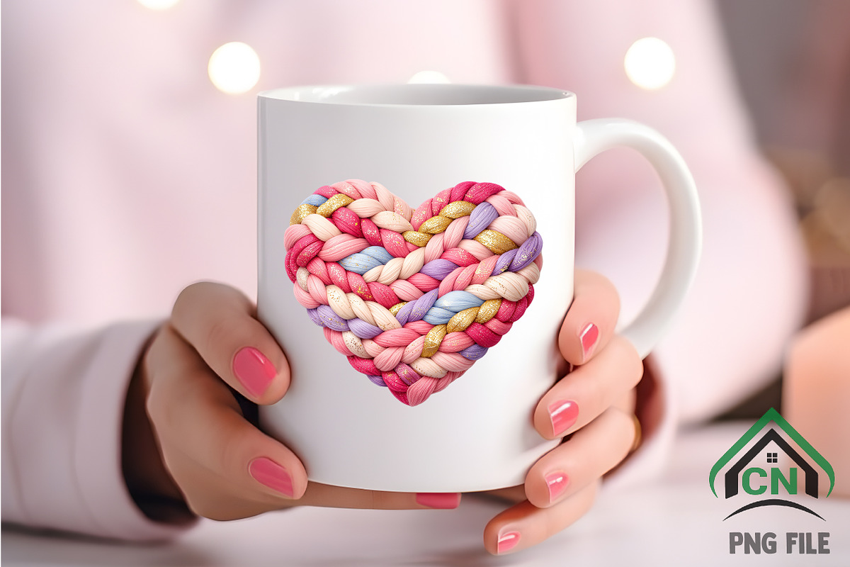 Glitter Crochet Yarn Valentine Heart, an Illustration by Craft Nest (Photo 8 of 8)