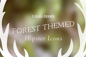 5 Forest Themed Hipster Icons