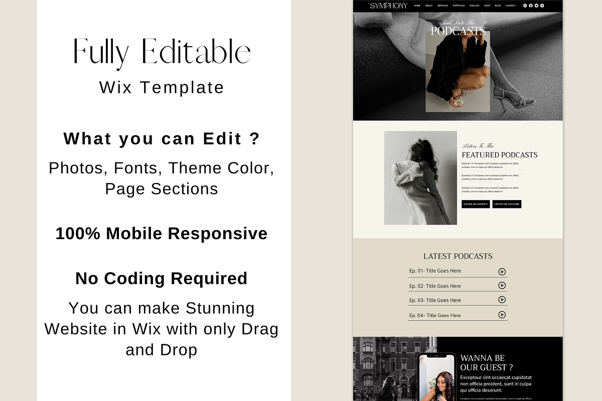 Luxury Wix Website Template, a Wix Template by AdvertFox (Photo 6 of 10)